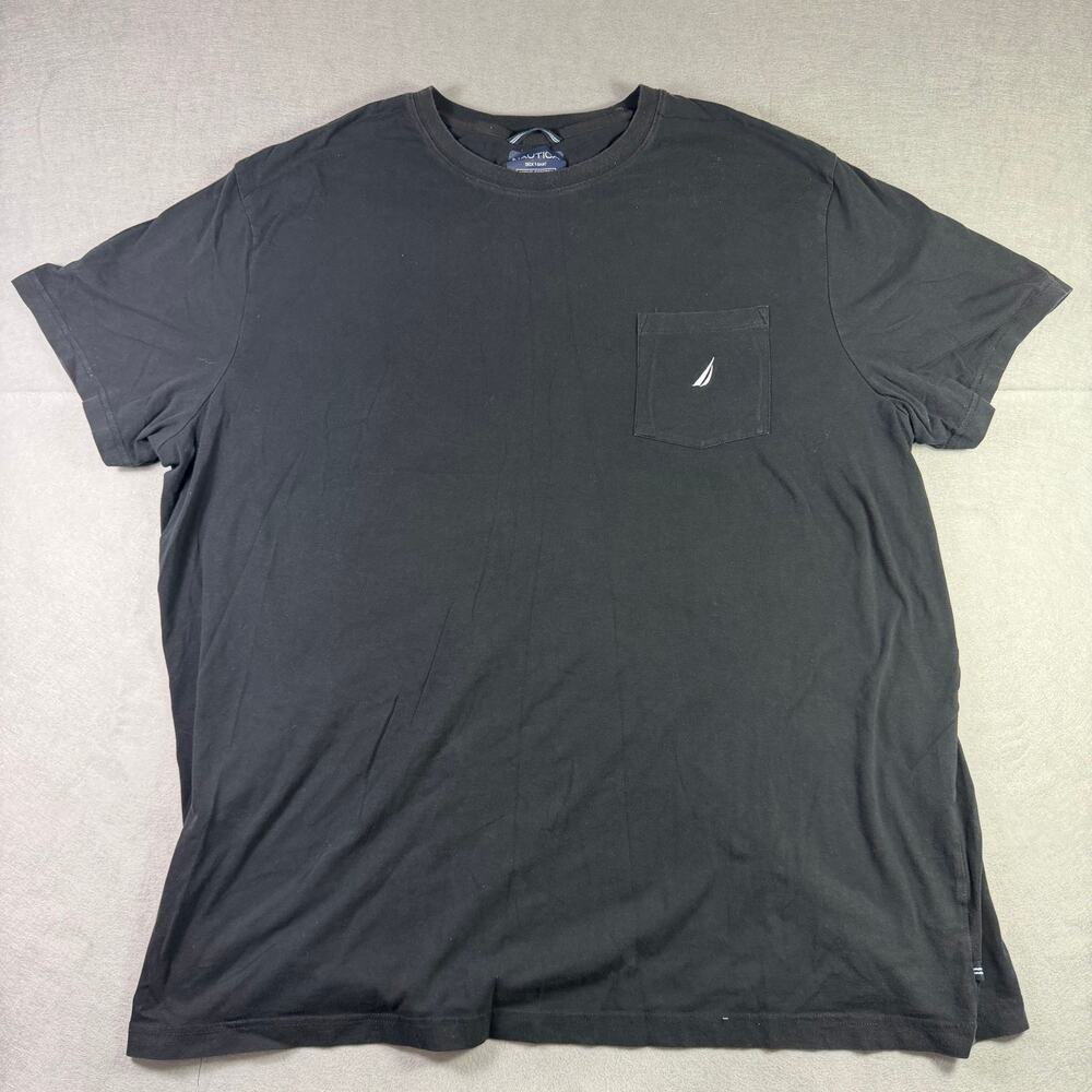 Nautica Men’s Solid Crew Neck Short Sleeve Pocket T-Shirt Size 3XL